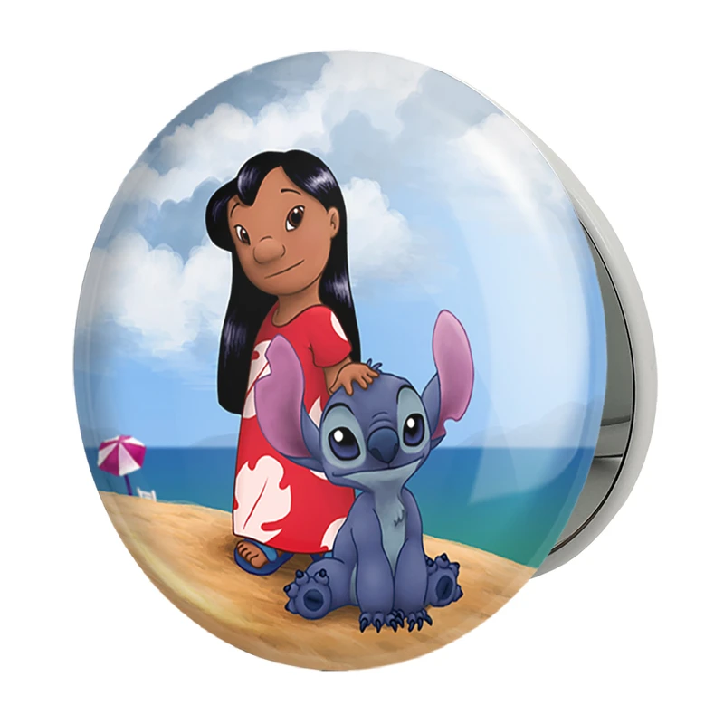 آینه جیبی خندالو طرح لیلو و استیچ مدل تاشو کد 37191