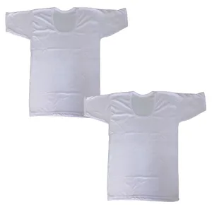 زیرپوش آستین دار مردانه مدل ساده رنگ سفید مجموعه 2 عددی