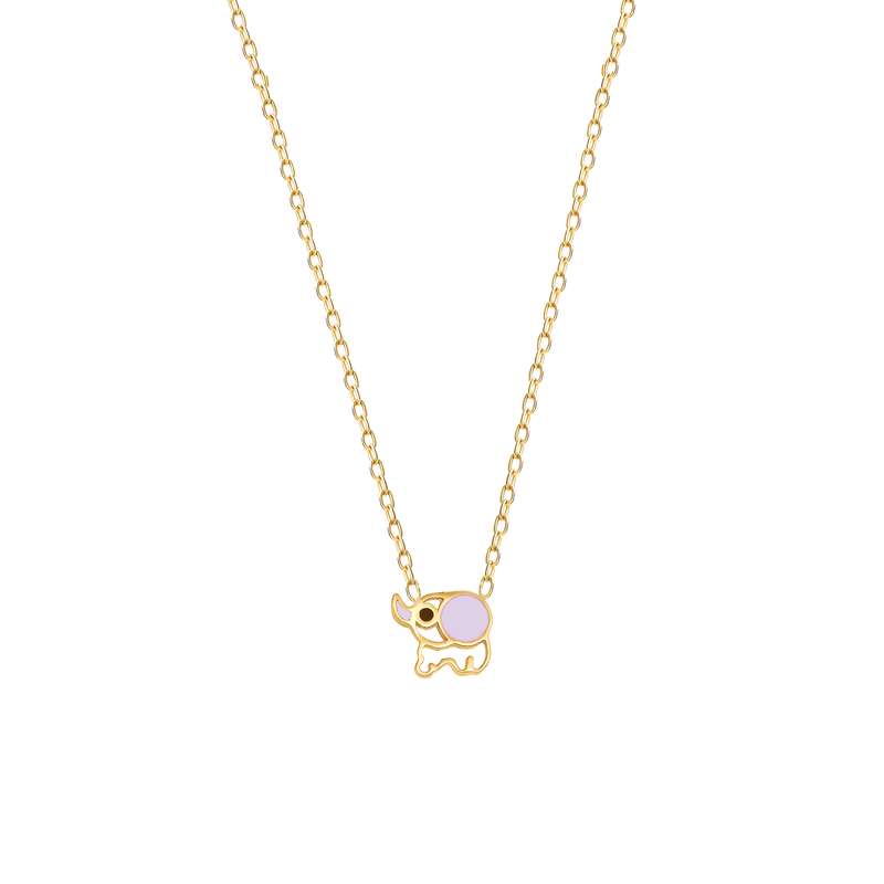 گردنبند طلا 18 عیار بچگانه ماوی گالری مدل فیل خطی