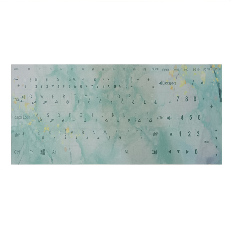 برچسب کیبورد طرح مایا کد 19 با حروف فارسی