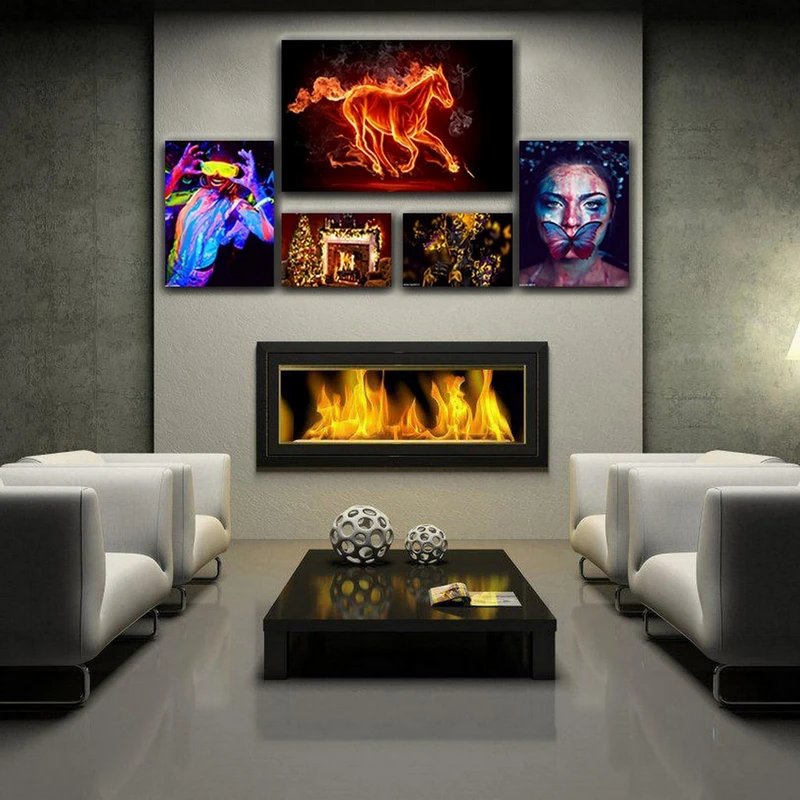 تابلو شاسی بکلیت طرح اسب و چهره مدل SH-147 مجموعه 5 عددی