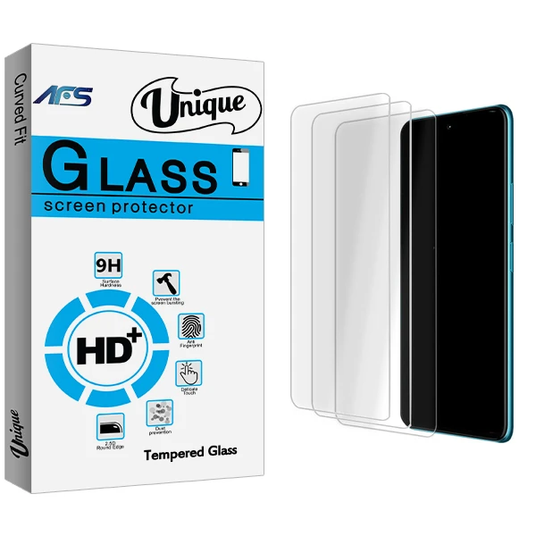 محافظ صفحه نمایش شیشه ای ای اف اس مدل Unique Glass MIX3 مناسب برای گوشی موبایل شیائومی Mi 10T Pro بسته سه عددی