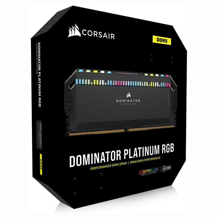 رم دسکتاپ DDR5 دو کاناله 5600 مگاهرتز CL36 کورسیر مدل Dominator Platinum RGB ظرفیت 32 گیگابایت