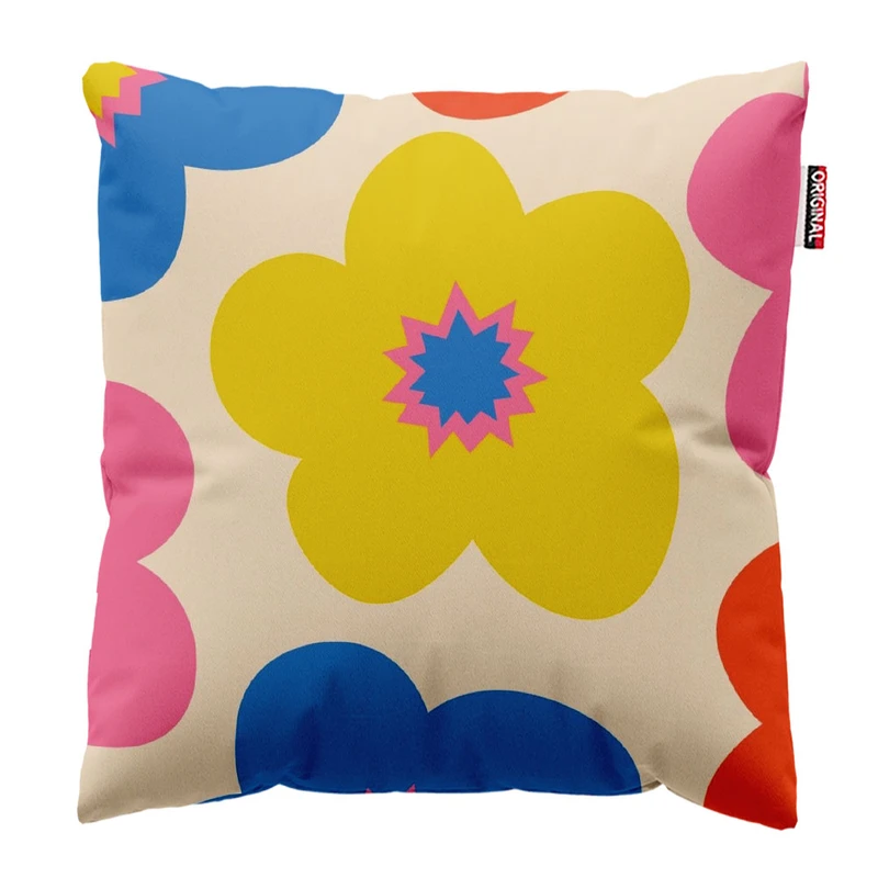 کوسن پاد آفرین طرح گل کد 3683 سایز 30*30 سانتی متر