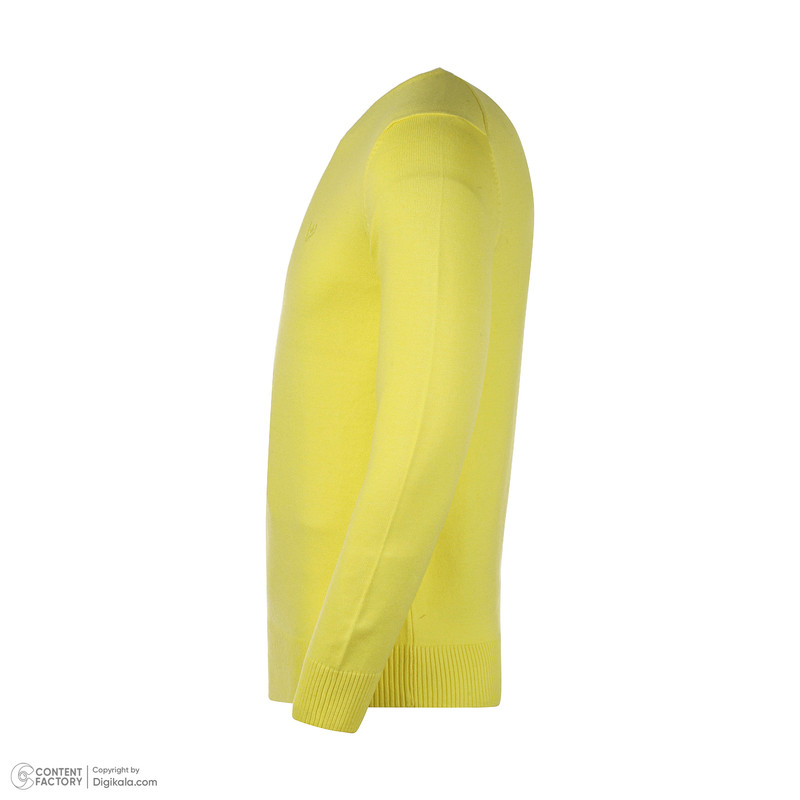 پلیور مردانه پاتن جامه مدل یقه هفت 304021020003999 رنگ لیمویی