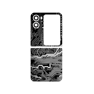 MAHOOT Black_Printed_Circuit_Board Cover Sticker for Oppo Find N2 Flip