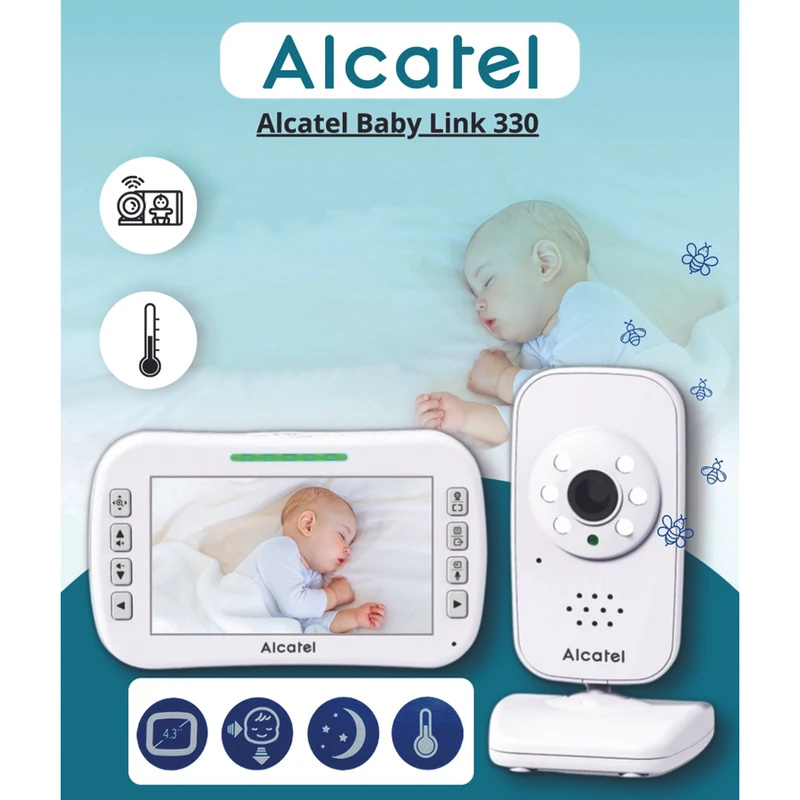 عکس شماره 3 : پیجر تصویری اتاق کودک آلکاتل مدل baby link 330