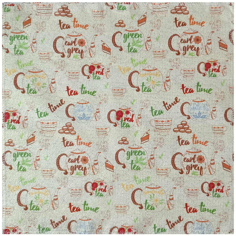دستمال نظافت آشپزخانه بی تی مدل میکروفایبر طرح ملزومات چای کد 30x30W223 بسته 3 عددی