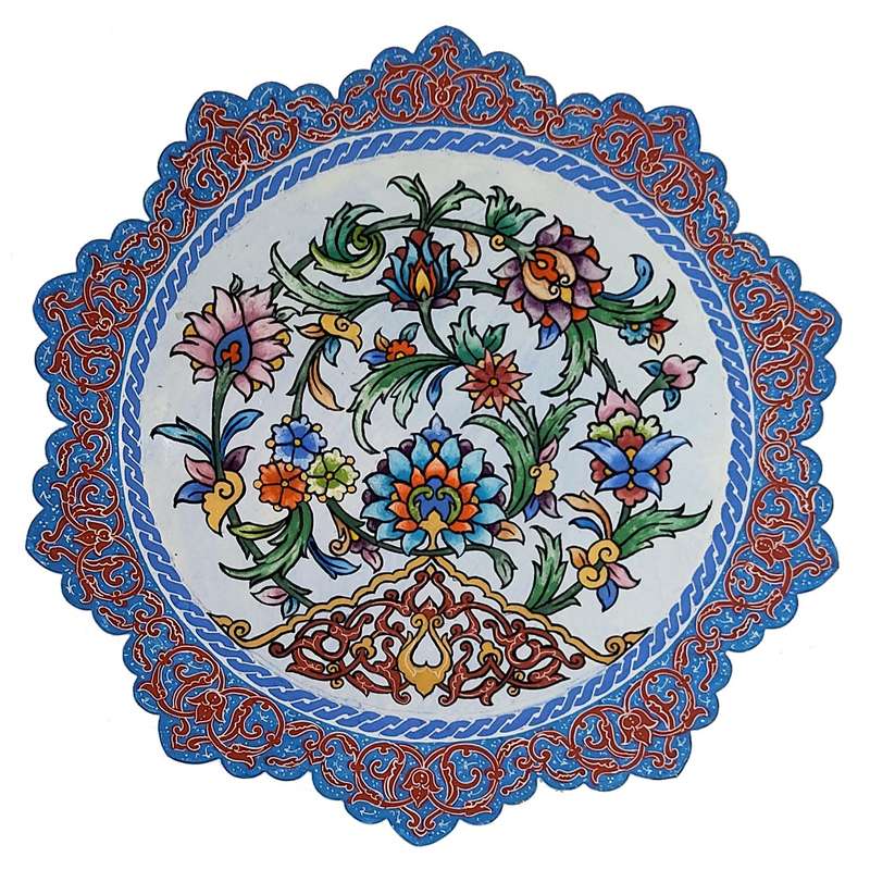 بشقاب میناکاری مدل ختایی کد 1001