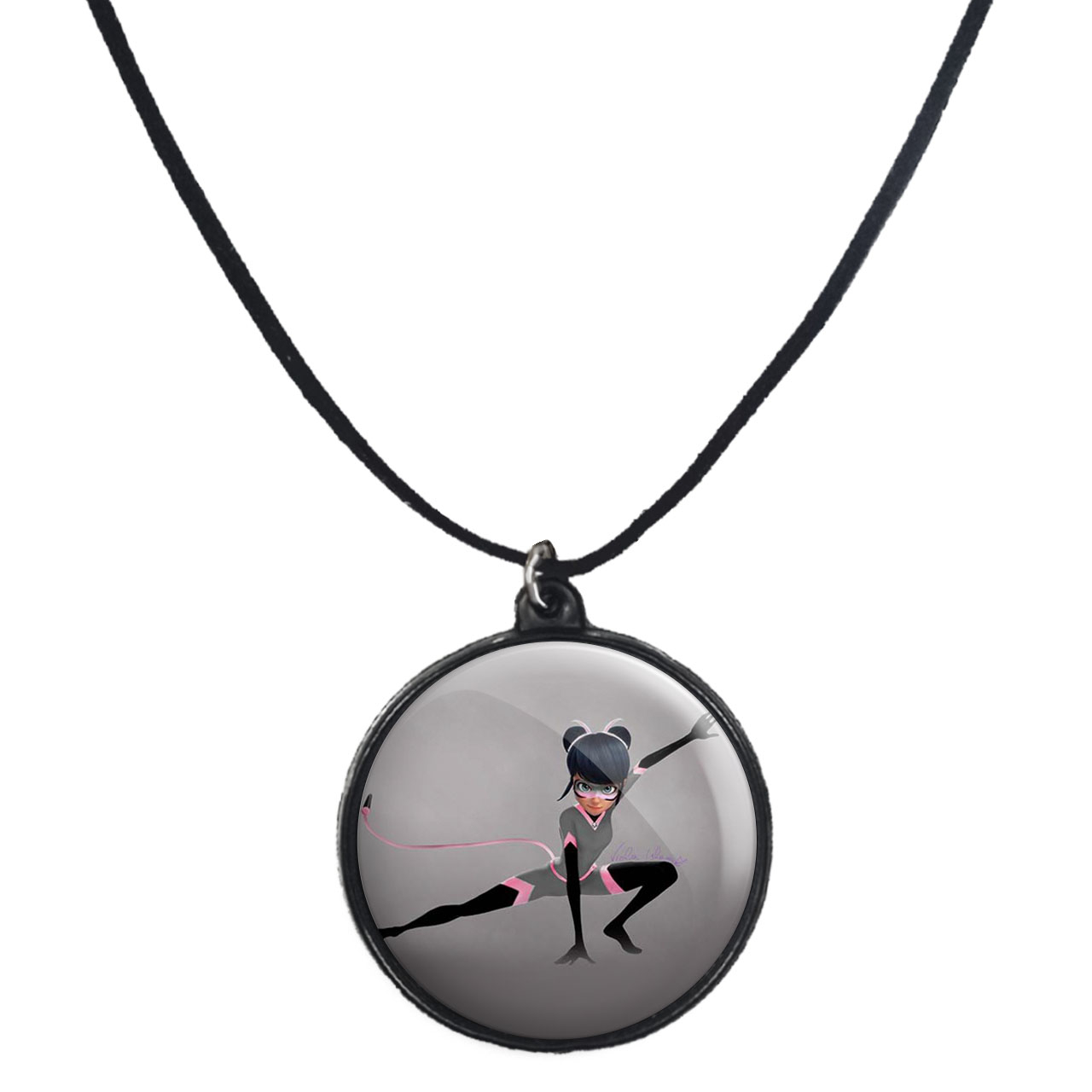 گردنبند پرمانه طرح کفشدوزکی کد pmb.1302مدل دو طرفه