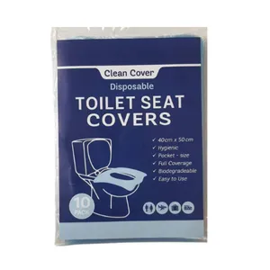 روکش یکبار مصرف توالت فرنگی کلین کاور مدل نایلونی بسته ۱۰ عددی