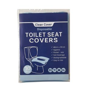روکش یکبار مصرف توالت فرنگی کلین کاور مدل نایلونی بسته ۱۰ عددی