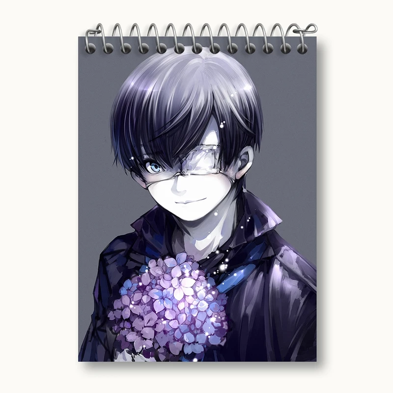 دفتر یادداشت 50 برگ خندالو مدل کانکی کن انیمه توکیو غول Tokyo Ghoul کد 11898