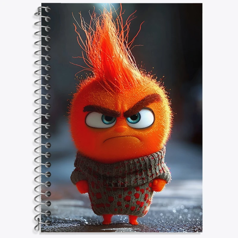 دفتر زبان 50 برگ خندالو مدل سه خط طرح پرندگان خشمگین کد N3368