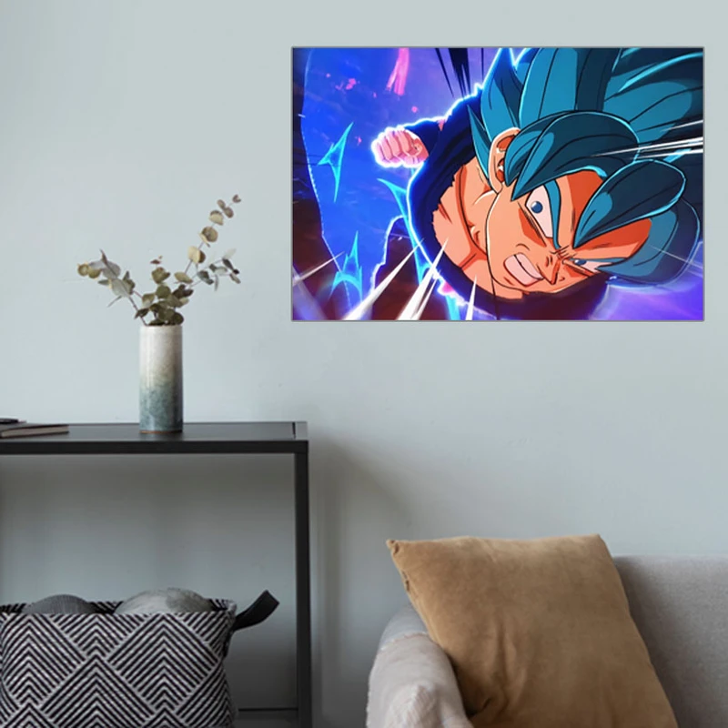 پوستر گوفی مدل والپیپر گوکو انیمه دراگون بال زی طرح Goku Dragon Ball Z Anime Wallpaper کد BLU32