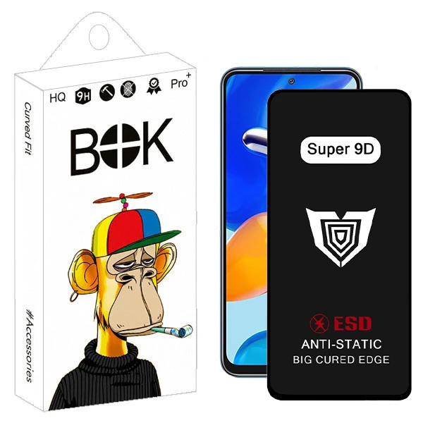 محافظ صفحه نمایش بوک مدل Super 9D Touch مناسب برای گوشی موبایل شیائومی redmi note 11s 5G / poco x3 / f54