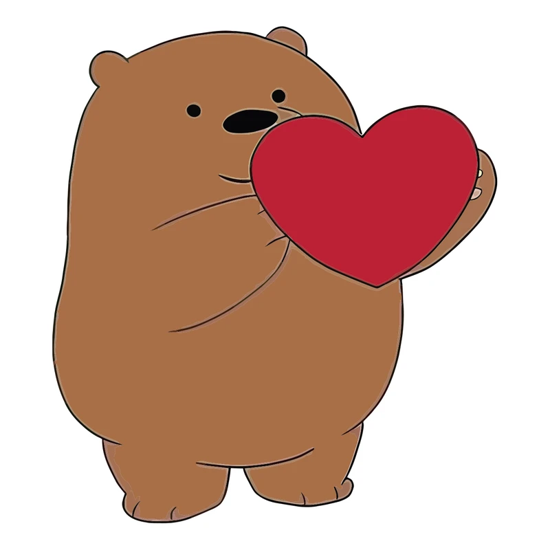 برچسب لپ تاپ پویا مارکت طرح خرس قلبی کد 3132