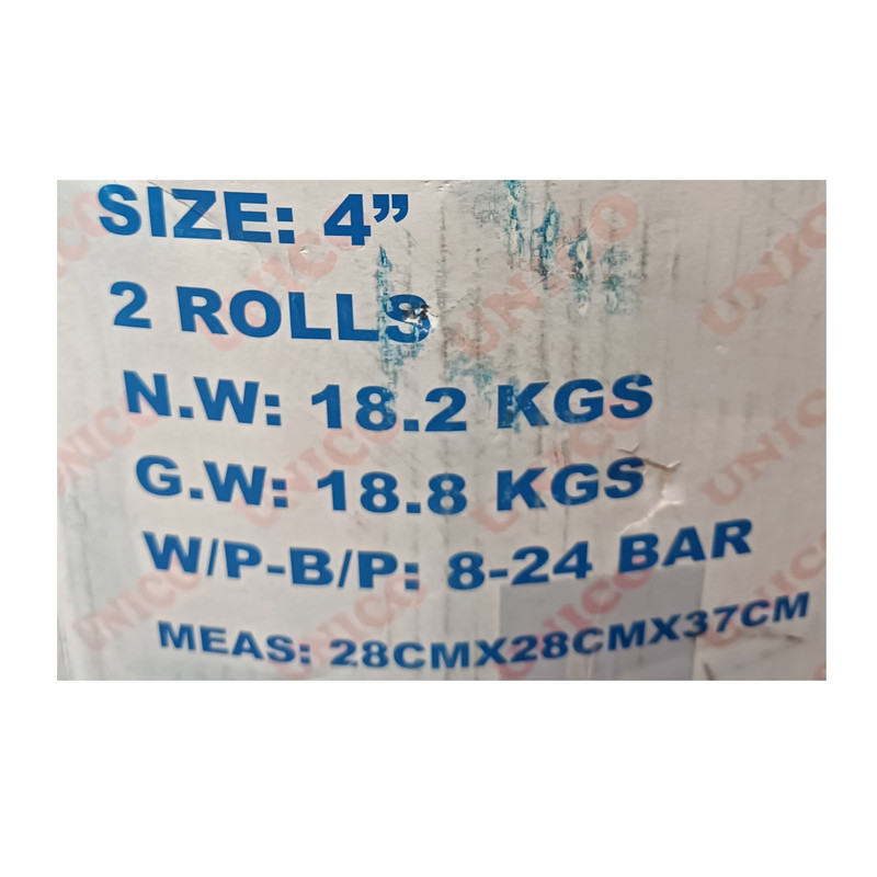 شلنگ آتش نشانی یونیکو مدل 20m سایز 4 اینچ