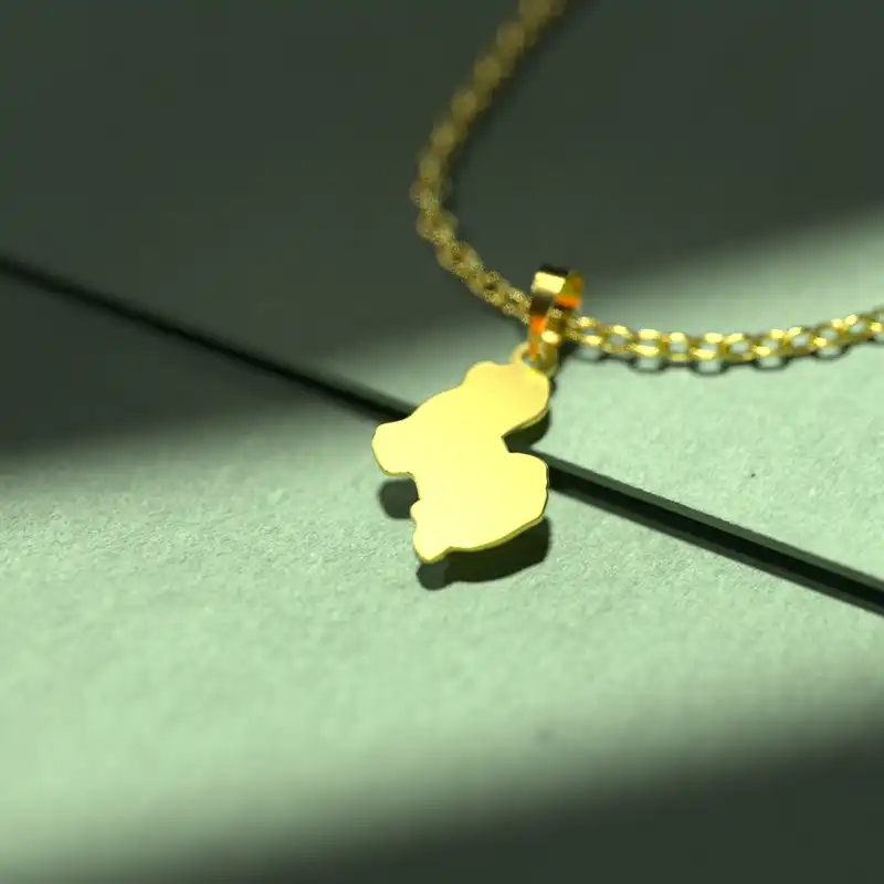 گردنبند طلا 18 عیار زنانه مدوپد مدل سگ کد J3-1-1221