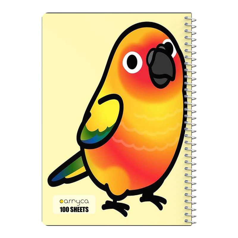 دفتر مشق 100 برگ سیمی کارنیکا طرح طوطی Parrot کد 90549