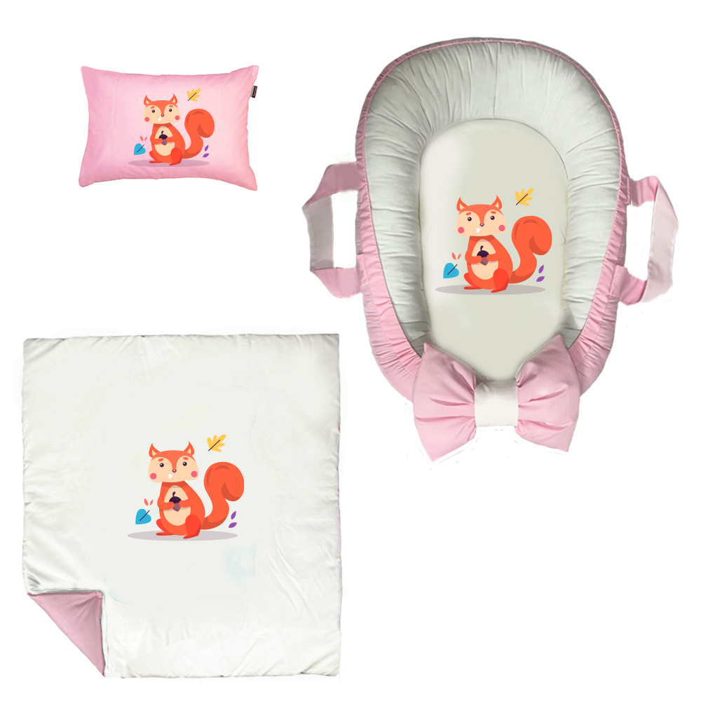 سرویس خواب سه تکه نوزاد مدل گارد محافظ دار طرح راسو کد 026