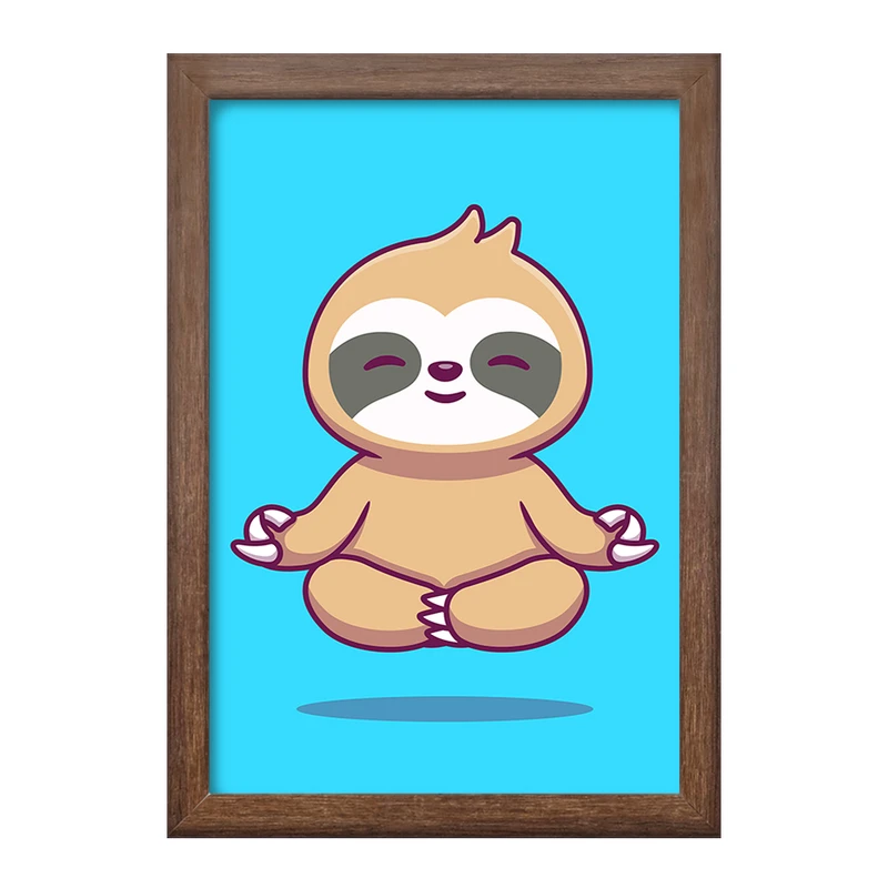 تابلو خندالو طرح  حیوانات بامزه تنبل کد 25431