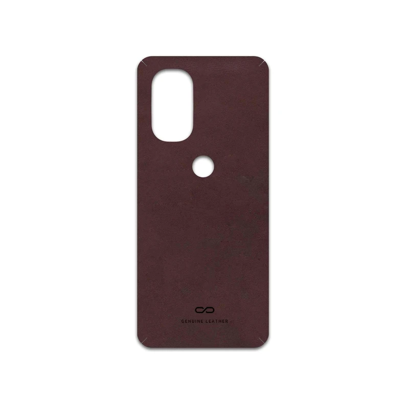 برچسب پوششی ماهوت مدل Matte-Dark-Brown-Leather مناسب برای گوشی موبایل موتورولا Moto G51 5G