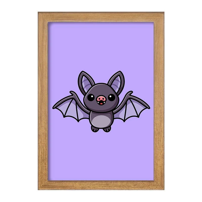 تابلو خندالو مدل حیوانات بامزه خفاش کد 28189