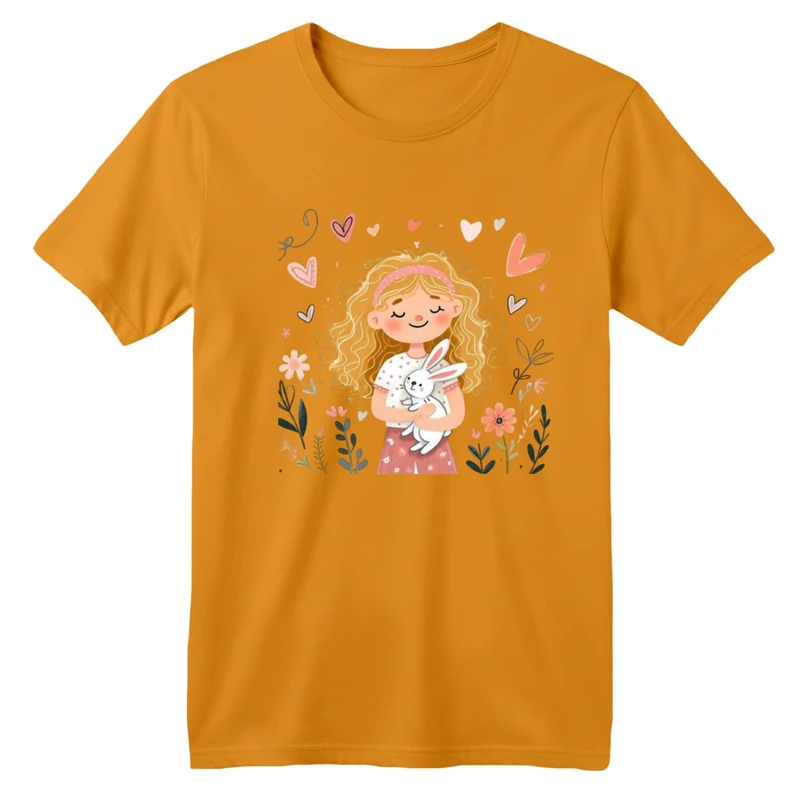 تی شرت آستین کوتاه بچگانه مدل دخترک کد 24