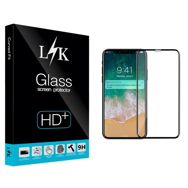 محافظ صفحه نمایش شیشه ای ال کی مدل Hard glass مناسب برای گوشی اپل Iphone X / 10