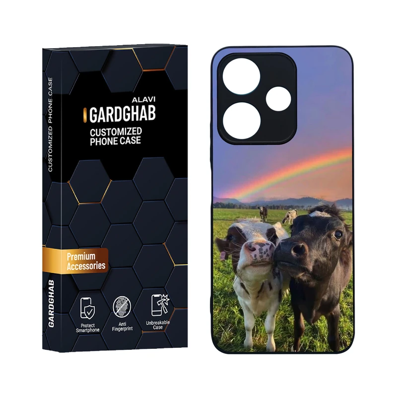 کاور گارد قاب علوی مدل دورژله ای حیوانات مناسب برای گوشی موبایل شیائومی Redmi 13 4G / 5G