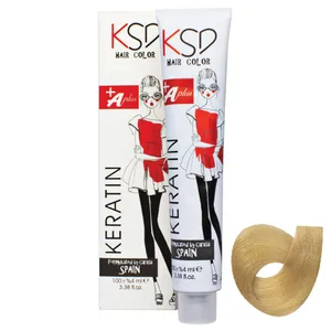 رنگ مو کی اس دی شماره 12.5 حجم 100 میلی لیتر بلوند طلايي خيلي خيلي روشن