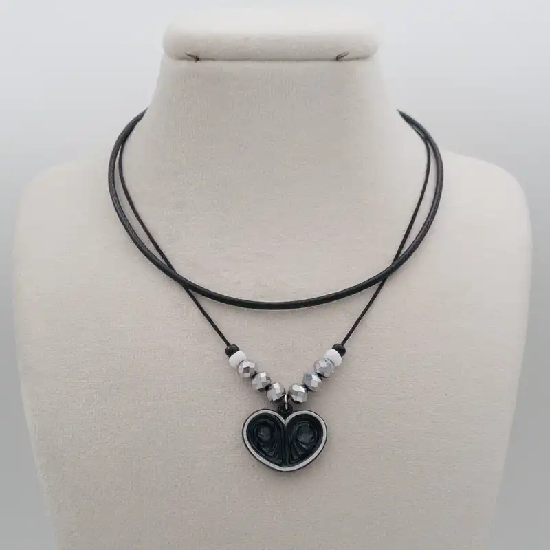 گردنبند زنانه مدل قلب دست ساز کد N007