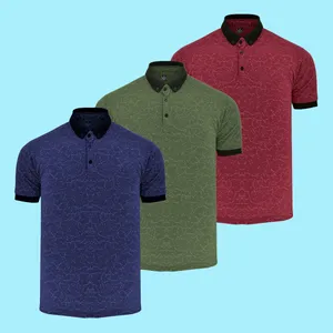 پولوشرت آستین کوتاه مردانه مدل M2504-4 مجموعه 3 عددی