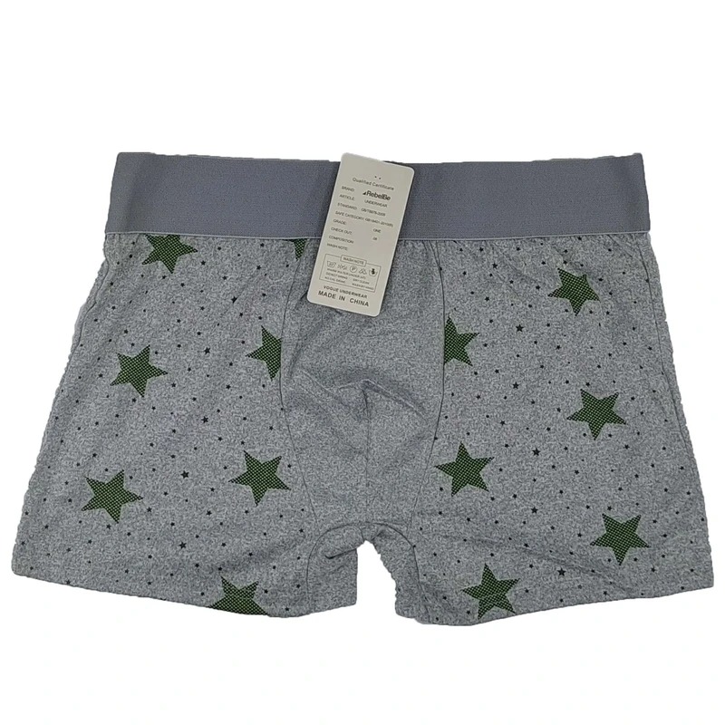 شورت مردانه مدل پادار ملانژ ستاره کد 1034