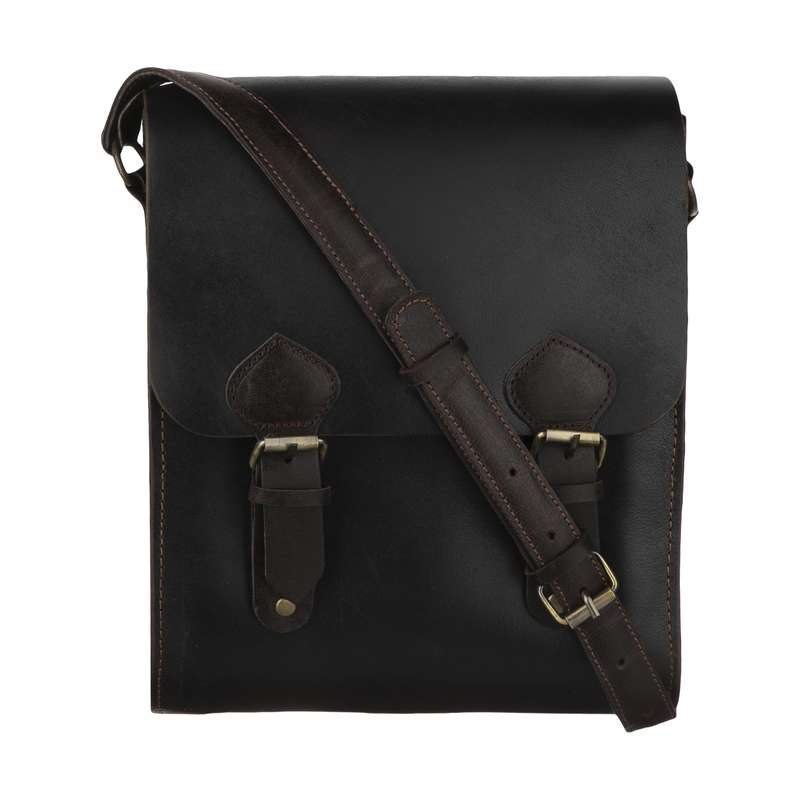 کیف رودوشی مردانه چرم لانکا مدل CB-27-Brown