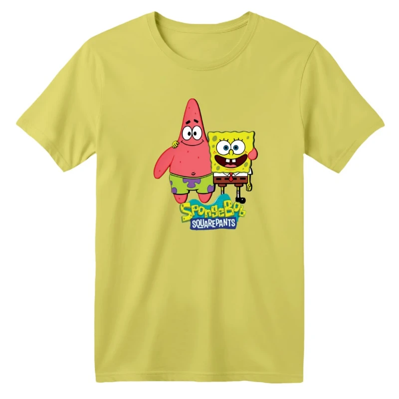 تی شرت آستین کوتاه بچگانه مدل باب اسفنجی و پاتریک