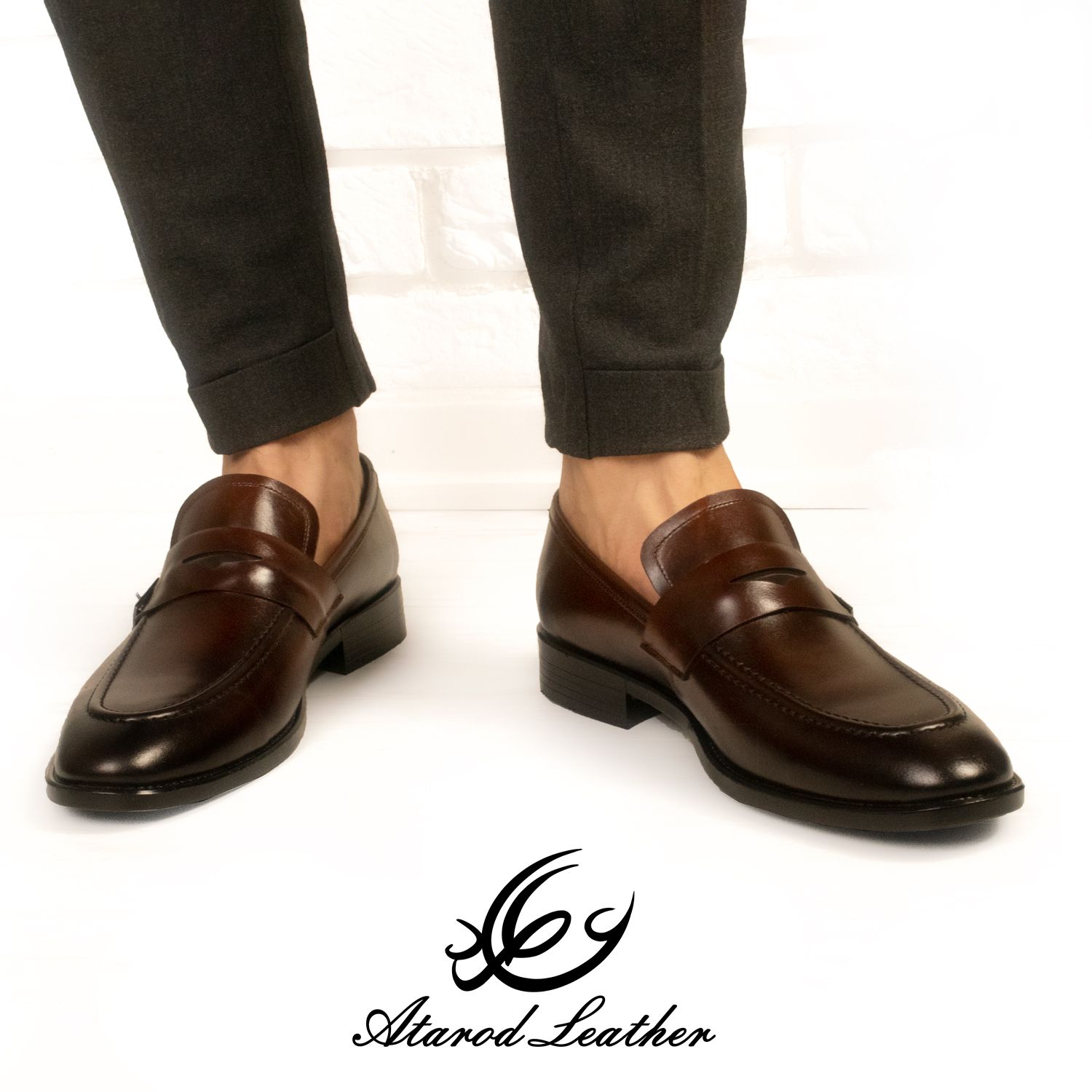 کفش مردانه چرم عطارد مدل چرم طبیعی کد SH75 -  - 14