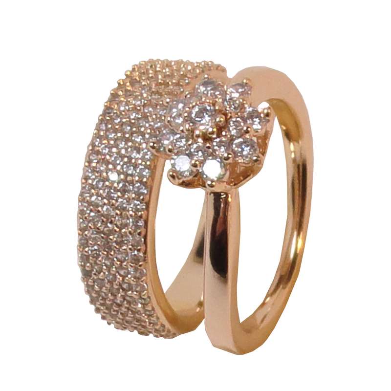 انگشتر زنانه ژوپینگ مدل سارا کد AM13 مجموعه 2 عددی