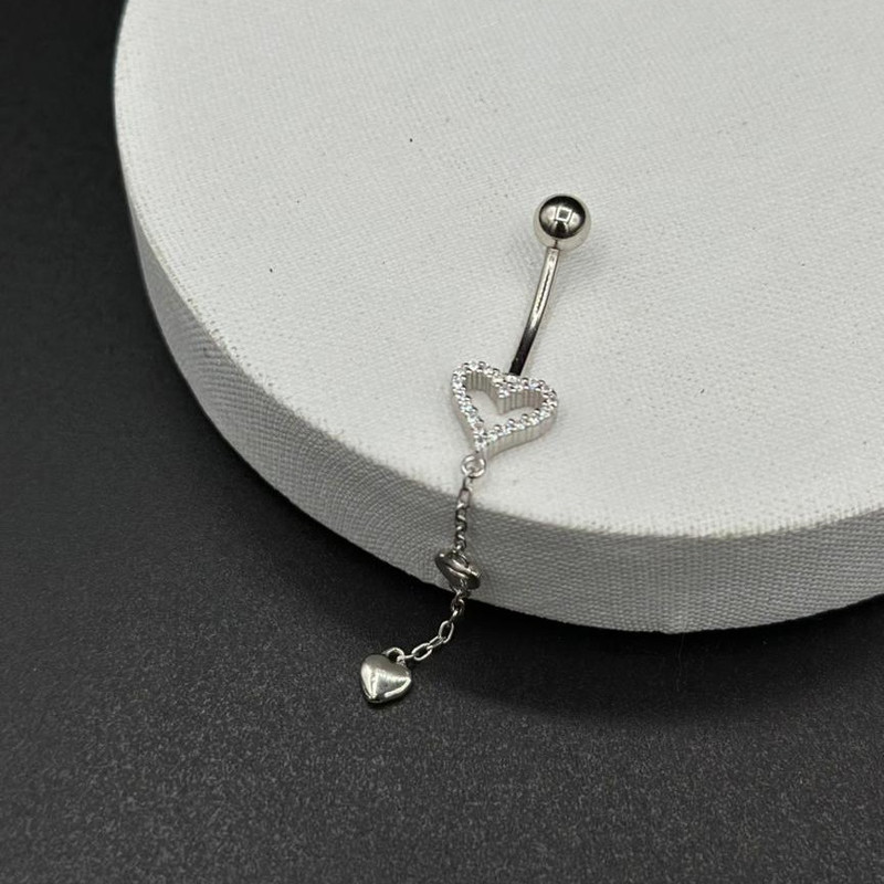 پیرسینگ نقره زنانه مدل قلب