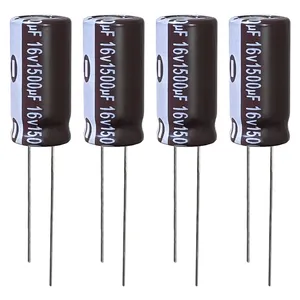 خازن الکترولیت 1500 میکروفاراد 16 ولت آکسبوم مدل TEC-150016 بسته 4 عددی