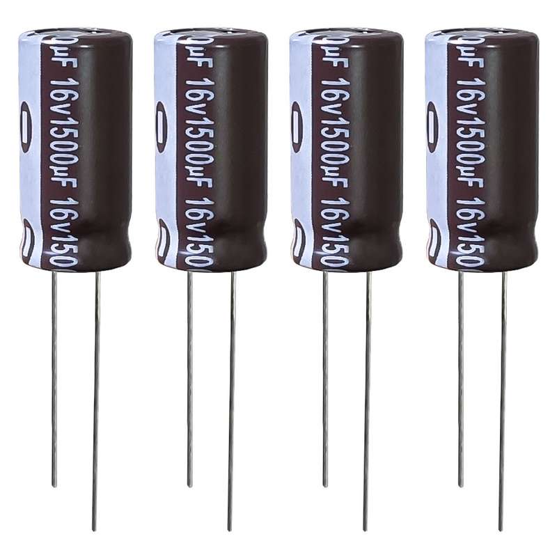 خازن الکترولیت 1500 میکروفاراد 16 ولت آکسبوم مدل TEC-150016 بسته 4 عددی