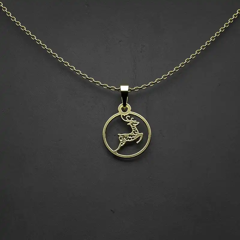 گردنبند طلا 18 عیار زنانه مدوپد مدل هندسی کد CA10592