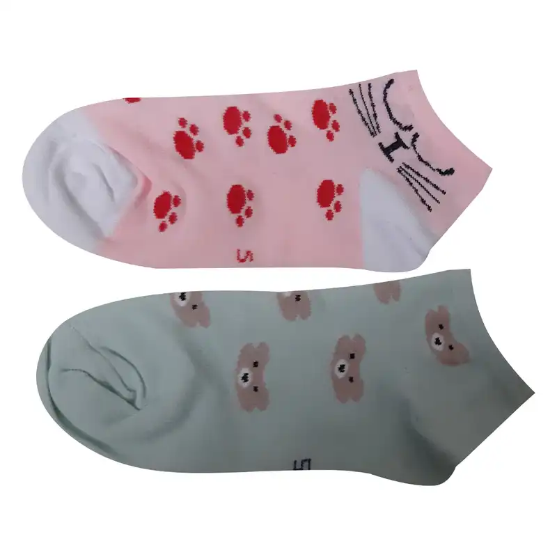 جوراب دخترانه کد 400 مجموعه 2 عددی