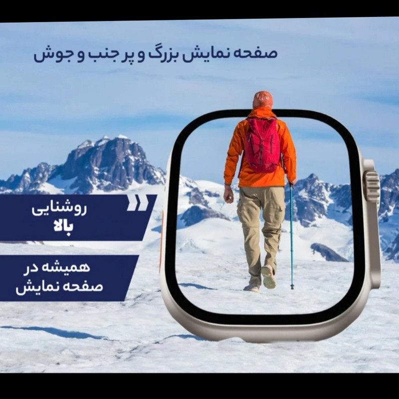 ساعت هوشمند 46 میلی متری مدل SEVEN-PLUS-IN-0NE 1+7 با بند سیلیکونی