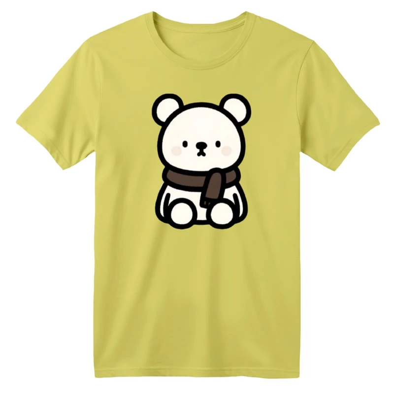 تی شرت آستین کوتاه بچگانه مدل خرس و شال