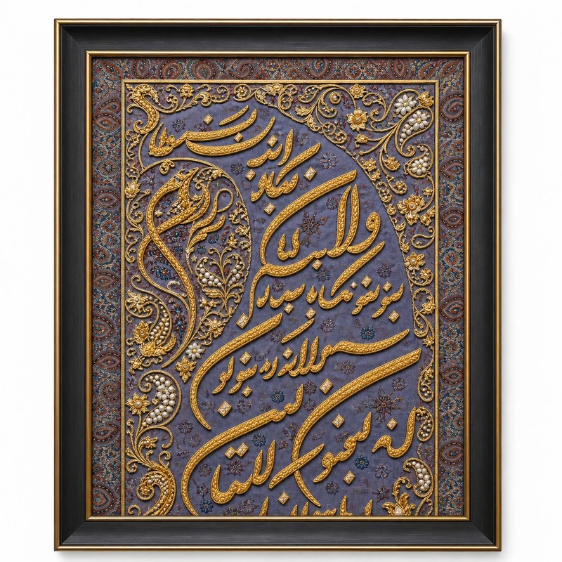 تابلو سرمه دوزی طرح وان یکاد