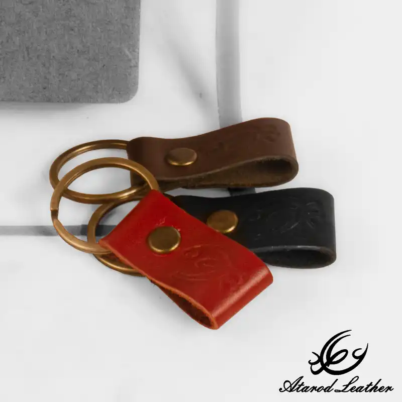 جاکلیدی چرم عطارد مدل طبیعی کد C11 مجموعه 3 عددی