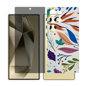 Glass Together model privacy screen protector for Samsung Galaxy S22 Ultra mobile phone with back cover sticker