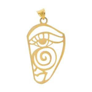 آویز گردنبند طلا 18 عیار زنانه قیراط طرح صورت کد GH4691